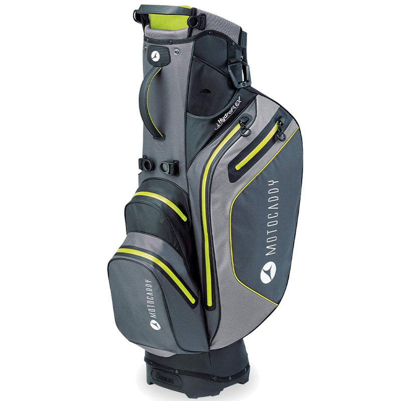 Motocaddy Hydroflex Waterproof Stand Bag - Charcoal/Lime