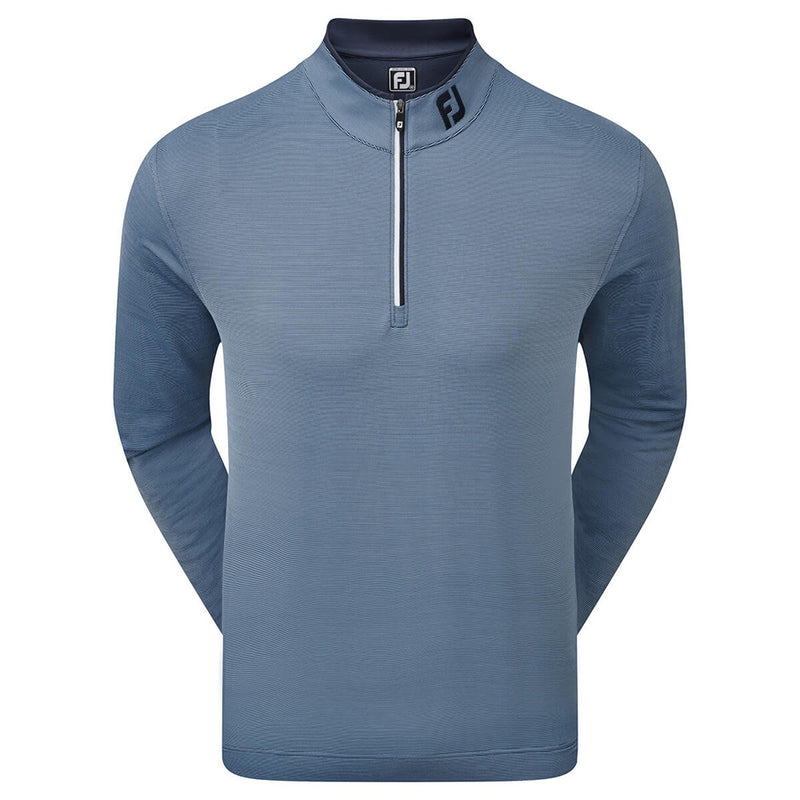 FootJoy Lightweight Microstripe Chill-Out Sweater - Navy/Lagoon