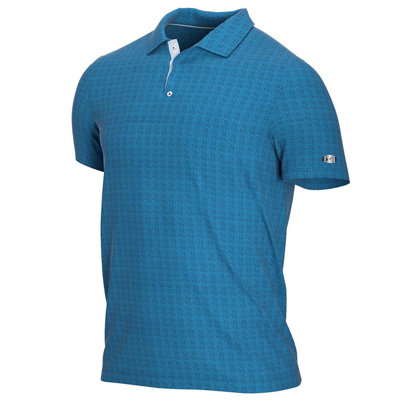 Nike Dri-FIT Plaid Polo Shirt - Blue/Silver