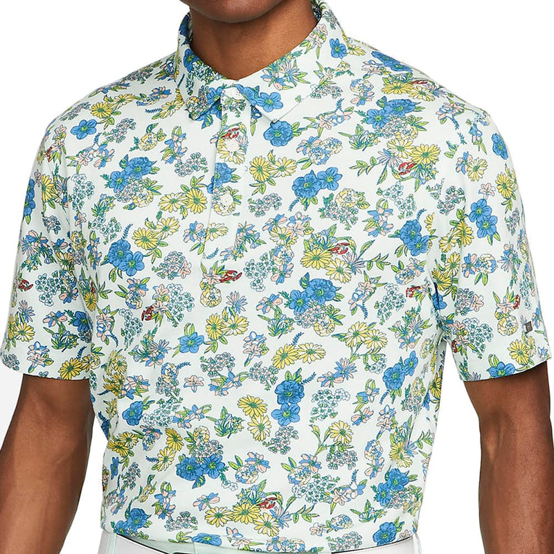 Nike Dri-FIT Player Floral Print Polo Shirt - Barely Green/Brushed Silver