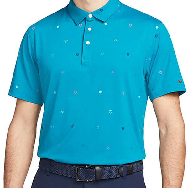 Nike Dri-FIT Player Printed Polo Shirt - Bright Spruce/Brushed Silver