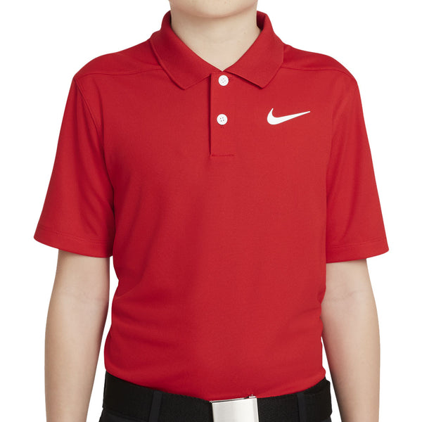 Nike Dri-FIT Victory Junior Polo Shirt - University Red/White