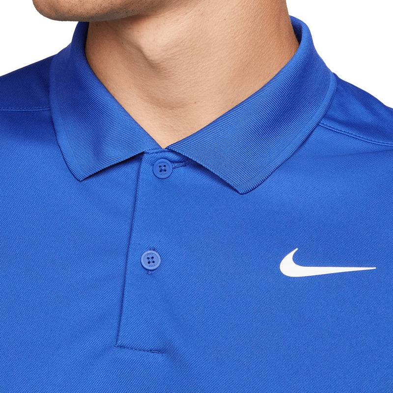 Nike Dri-FIT Victory Long Sleeved Polo Shirt - Game Royal/White