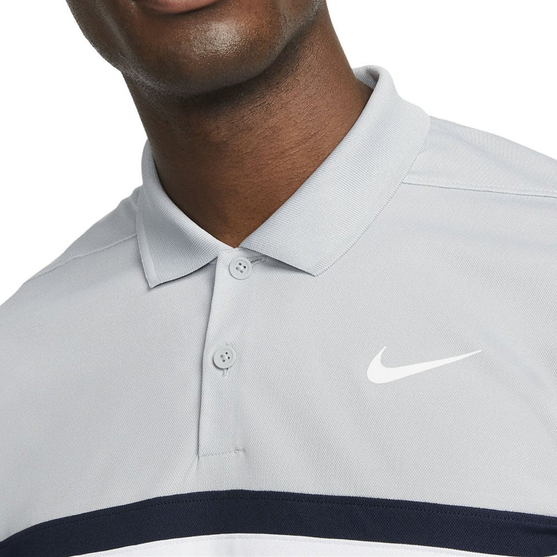 Nike Dri-FIT Victory Polo Shirt - Light Smoke Grey/Obsidian/White