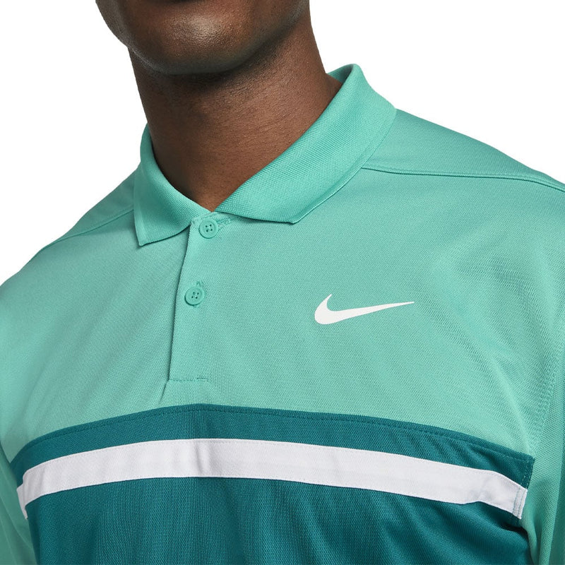Nike Dri-FIT Victory Polo Shirt - Washed Teal/Bright Spruce/White