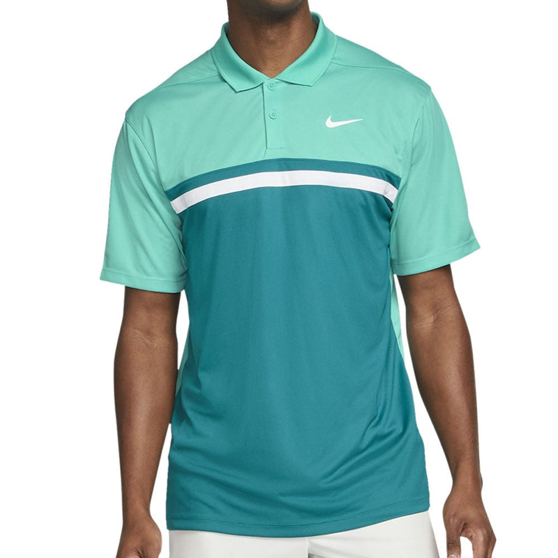 Nike Dri-FIT Victory Polo Shirt - Washed Teal/Bright Spruce/White