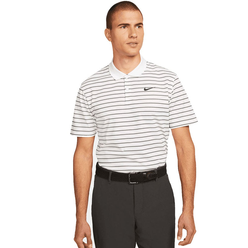 Nike Dri-FIT Victory Stripe Polo Shirt - White/Black