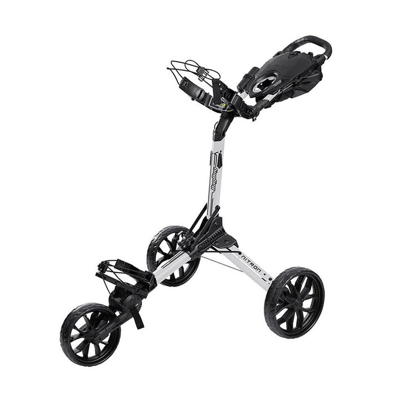 BagBoy Nitron Auto Open 3-Wheel Push Trolley - White/Black