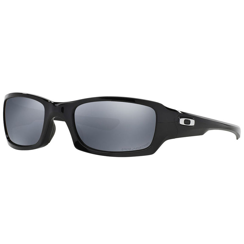 Oakley Fives Squared Sunglasses - Black Iridium Polarized Lens - Polished Black Frame