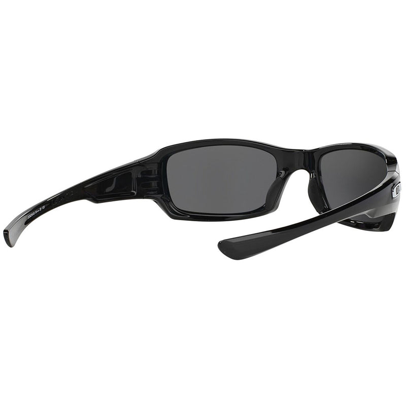 Oakley Fives Squared Sunglasses - Black Iridium Polarized Lens - Polished Black Frame