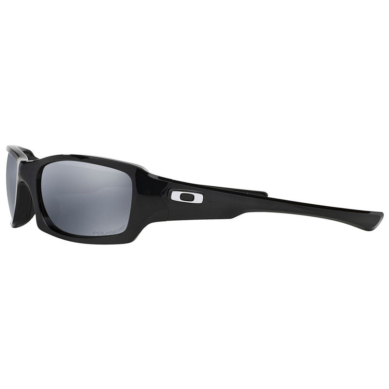 Oakley Fives Squared Sunglasses - Black Iridium Polarized Lens - Polished Black Frame