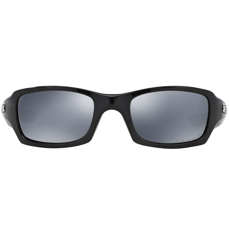 Oakley Fives Squared Sunglasses - Black Iridium Polarized Lens - Polished Black Frame