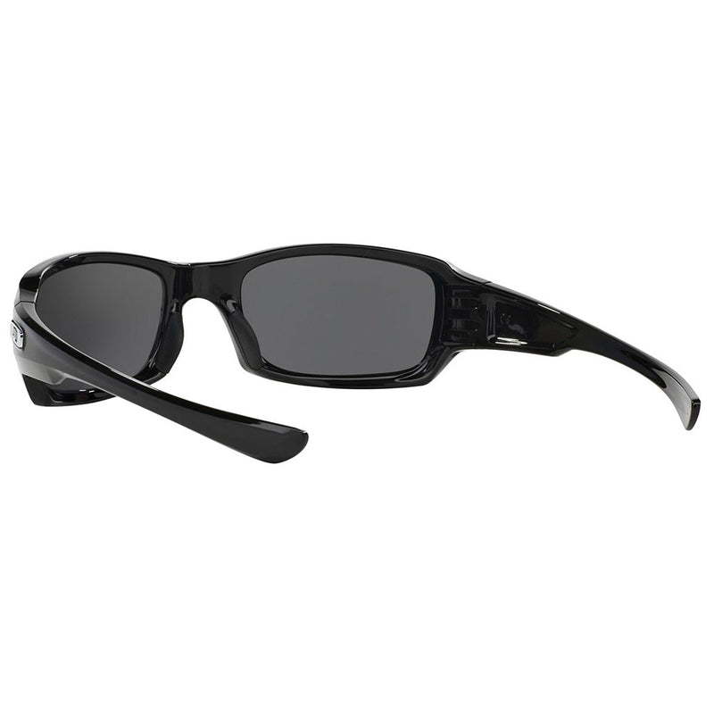 Oakley Fives Squared Sunglasses - Black Iridium Polarized Lens - Polished Black Frame