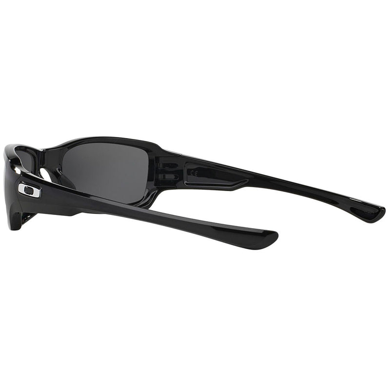 Oakley Fives Squared Sunglasses - Black Iridium Polarized Lens - Polished Black Frame