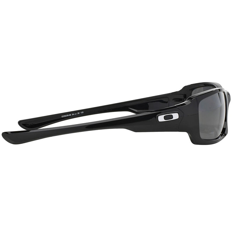 Oakley Fives Squared Sunglasses - Black Iridium Polarized Lens - Polished Black Frame