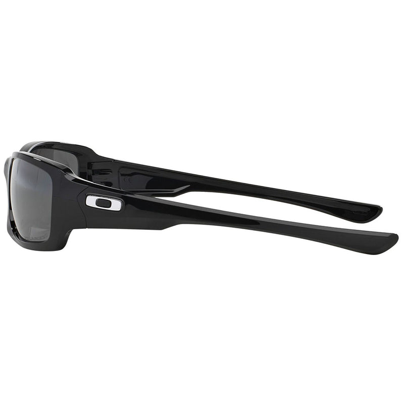 Oakley Fives Squared Sunglasses - Black Iridium Polarized Lens - Polished Black Frame