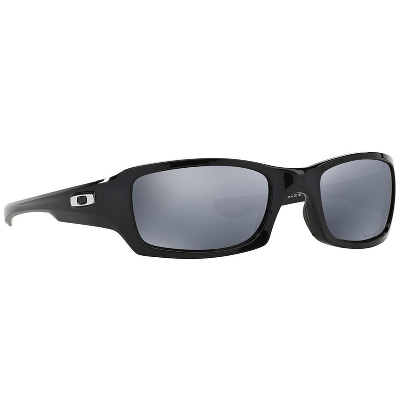 Oakley Fives Squared Sunglasses - Black Iridium Polarized Lens - Polished Black Frame