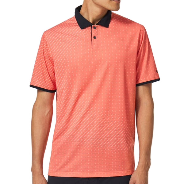 Oakley Contender Ellipse Print Polo Shirt - Sunset