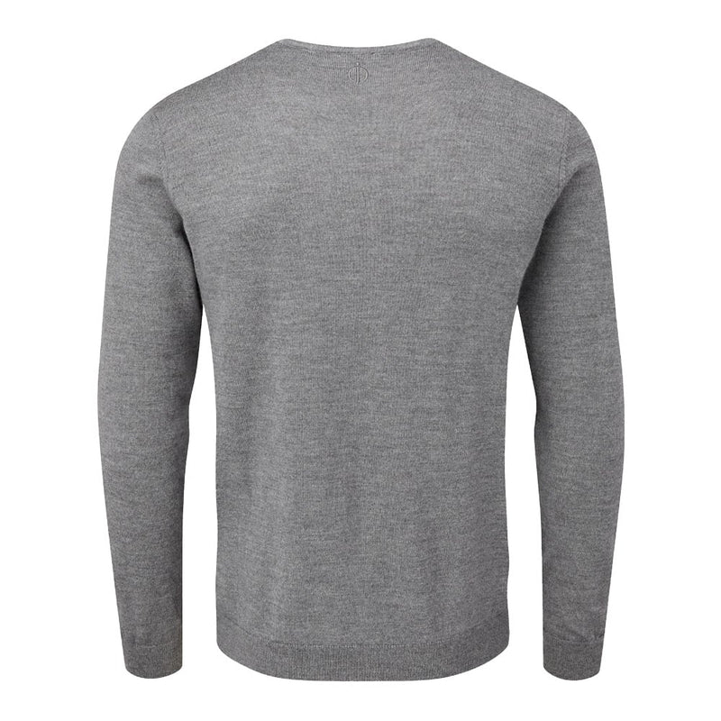 Oscar Jacobson Weston V-Neck Merino Sweater - Dark Grey