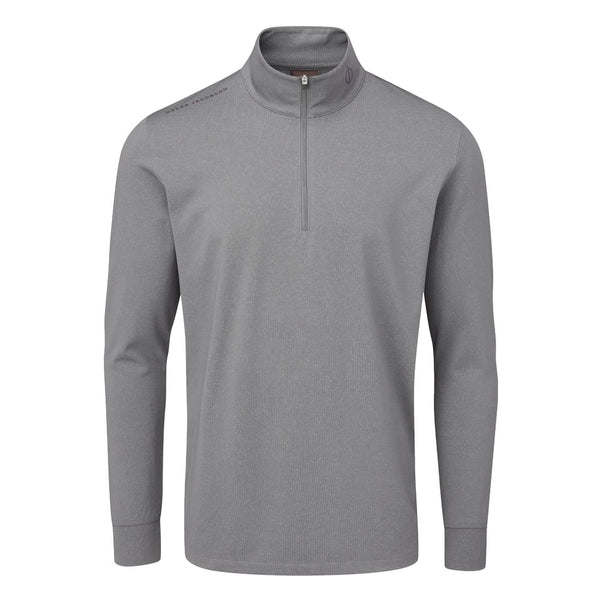 Oscar Jacobson Loke 1/4 Zip Mid-Layer - Pewter