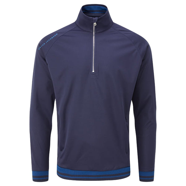 Oscar jacobson Ramsey 1/2 Zip Windproof Jacket - Navy