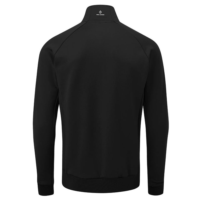 Oscar Jacobson Trent Tour 1/2 Zip Golf Sweater - Black