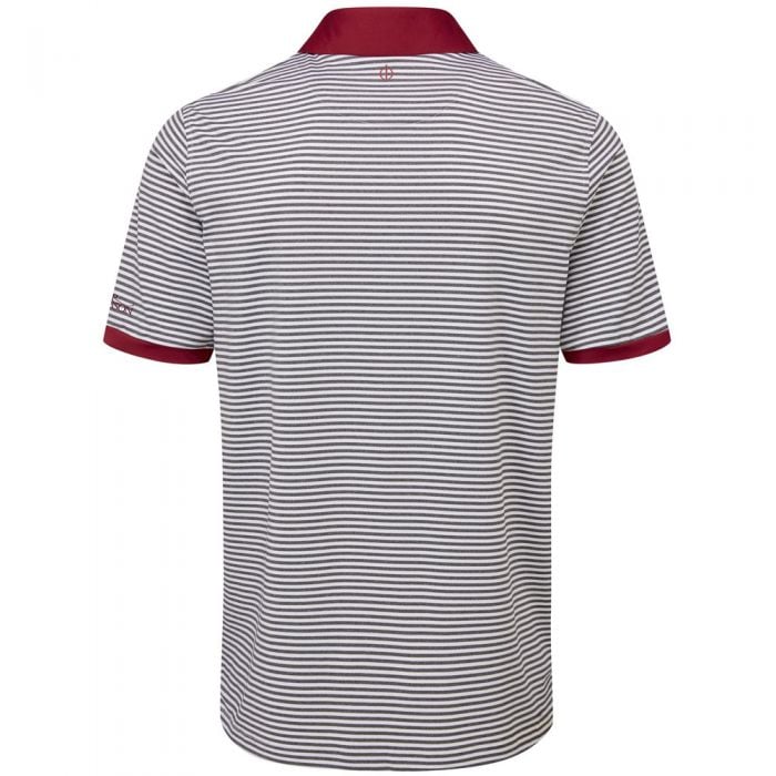 Oscar Jacobson Chester Polo Shirt - White/Dark Red