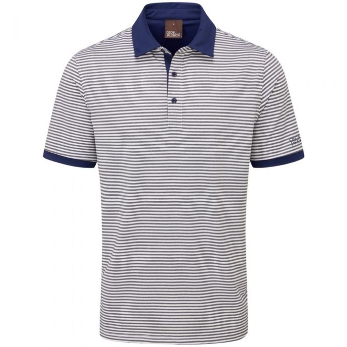 Oscar Jacobson Chester Polo Shirt - White/Navy