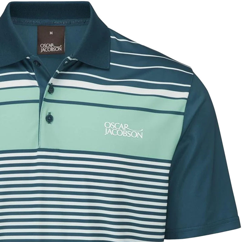 Oscar Jacobson Croft Polo Shirt - Aqua/White