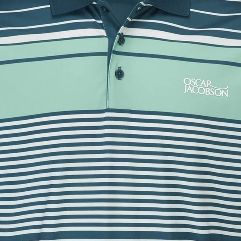 Oscar Jacobson Croft Polo Shirt - Aqua/White