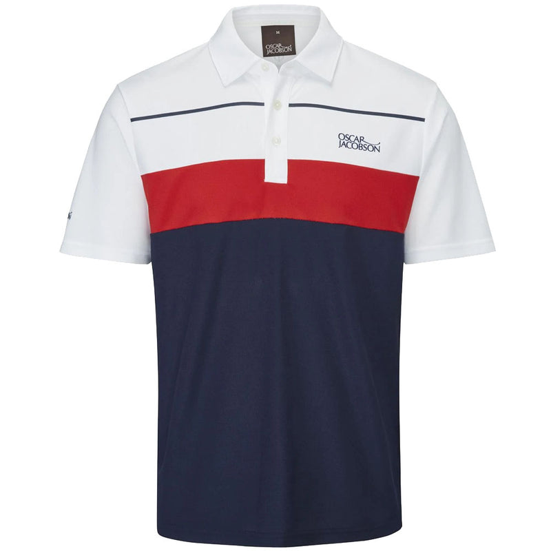 Oscar Jacobson Dodman Polo Shirt - Navy/Jewel Red