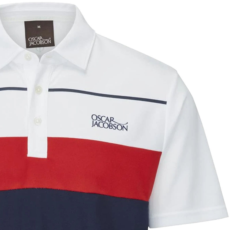 Oscar Jacobson Dodman Polo Shirt - Navy/Jewel Red