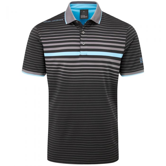 Oscar Jacobson Drayton Polo Shirt - Black/Charcoal