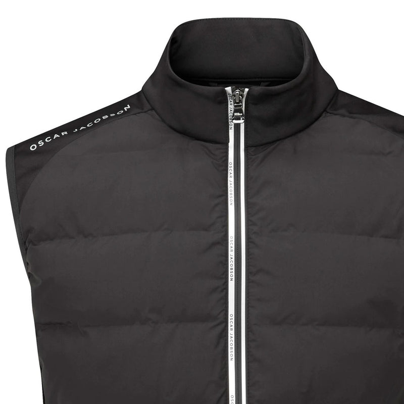 Oscar Jacobson Randal Full Zip Padded Gilet - Black