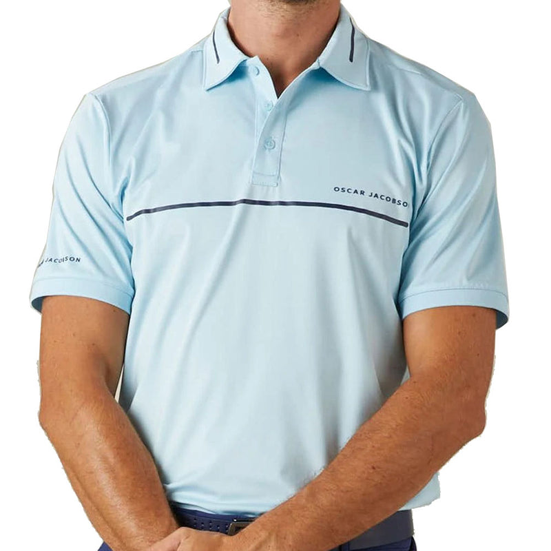 Oscar Jacobson Marsden Polo Shirt - Cool Blue/Navy