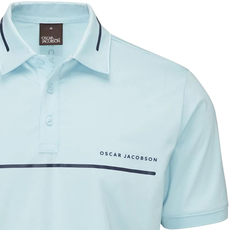 Oscar Jacobson Marsden Polo Shirt - Cool Blue/Navy