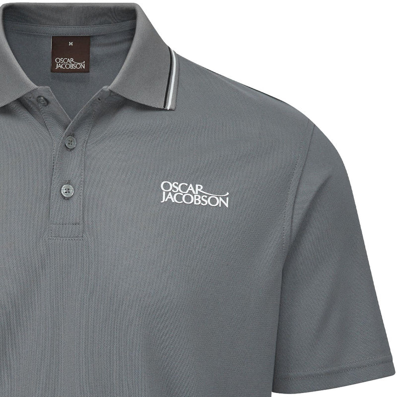 Oscar Jacobson Stanley Polo Shirt - Iron/Grey