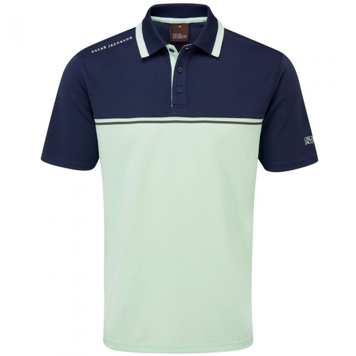 Oscar Jacobson Stanton Polo Shirt - Navy/Mint