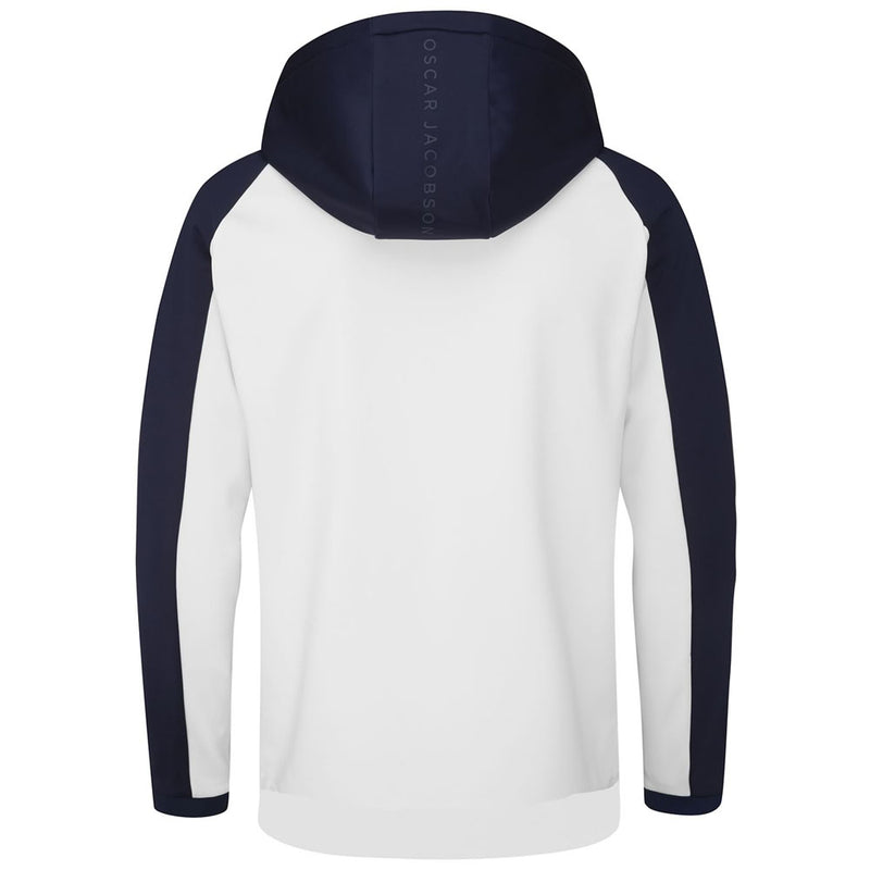 Oscar Jacobson Trapp Hoodie - White/Navy