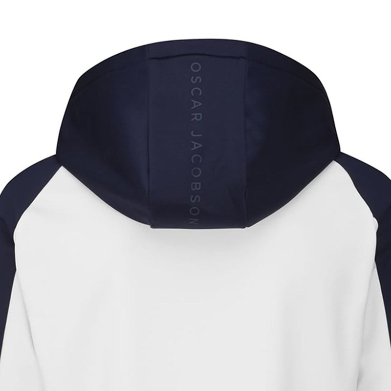 Oscar Jacobson Trapp Hoodie - White/Navy