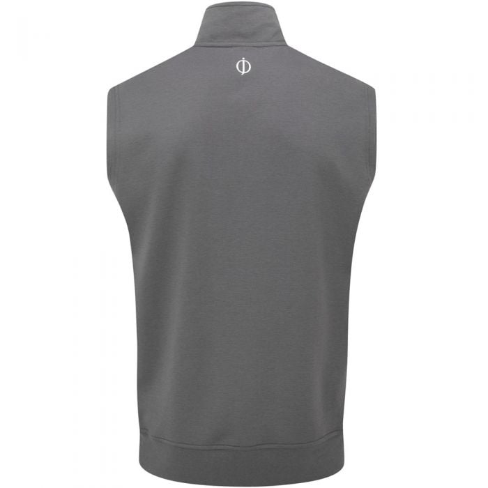 Oscar Jacobson Hawkes 1/4 Zip Sleeveless Pullover - Charcoal