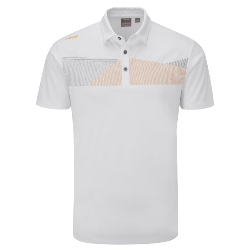 Ping Holten Polo Shirt - White/Radiant Yellow