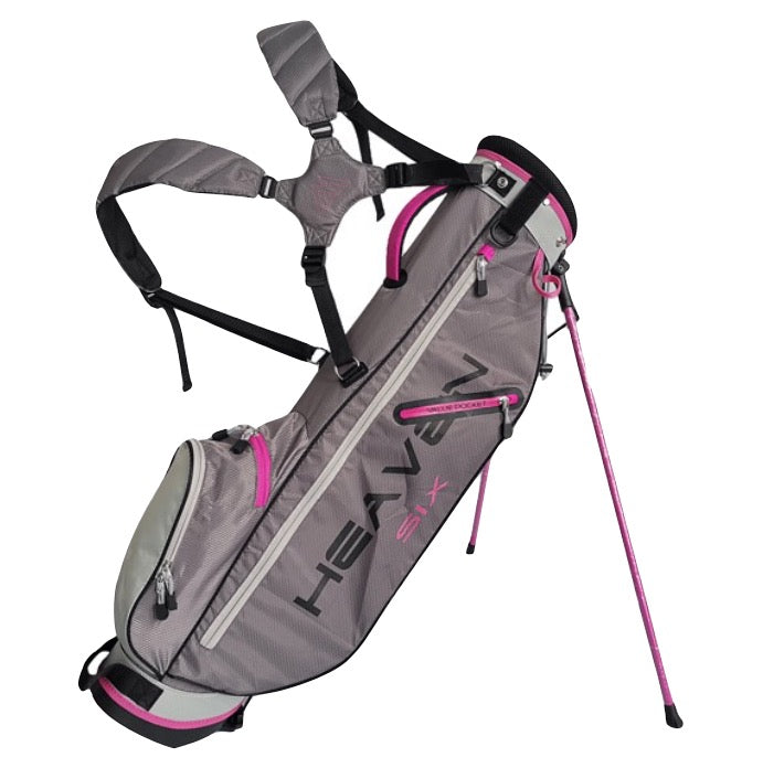 BIG MAX Heaven SIX stand bag - Charcoal/Black/Fuchsia