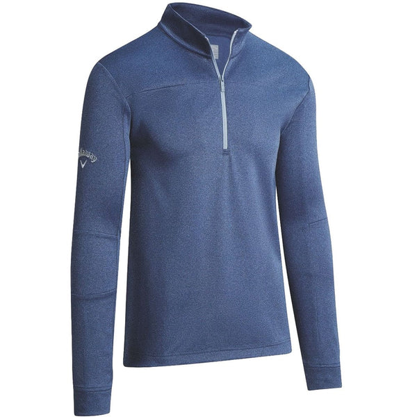 Callaway Pieced Waffle 1/4 Zip Fleece - Peacoat