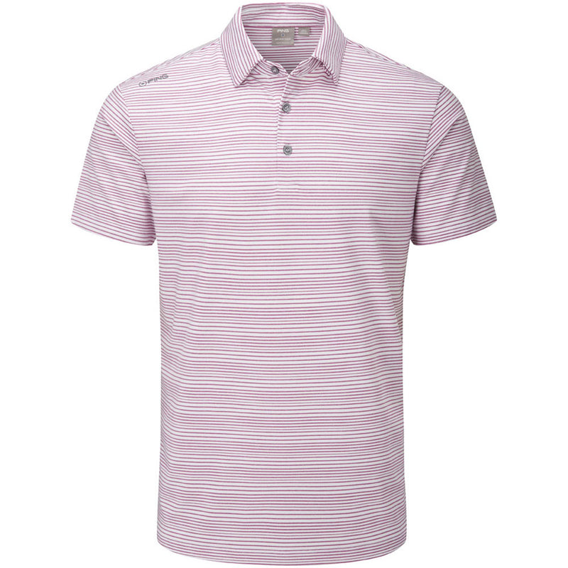 Ping Alexander Polo Shirt - White/Raspberry