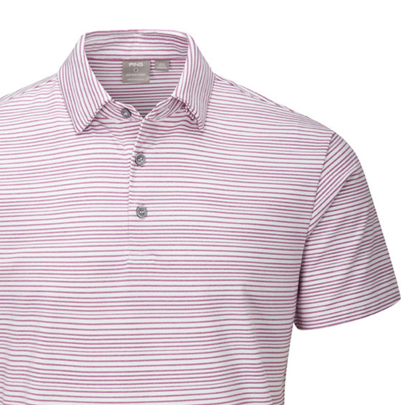 Ping Alexander Polo Shirt - White/Raspberry