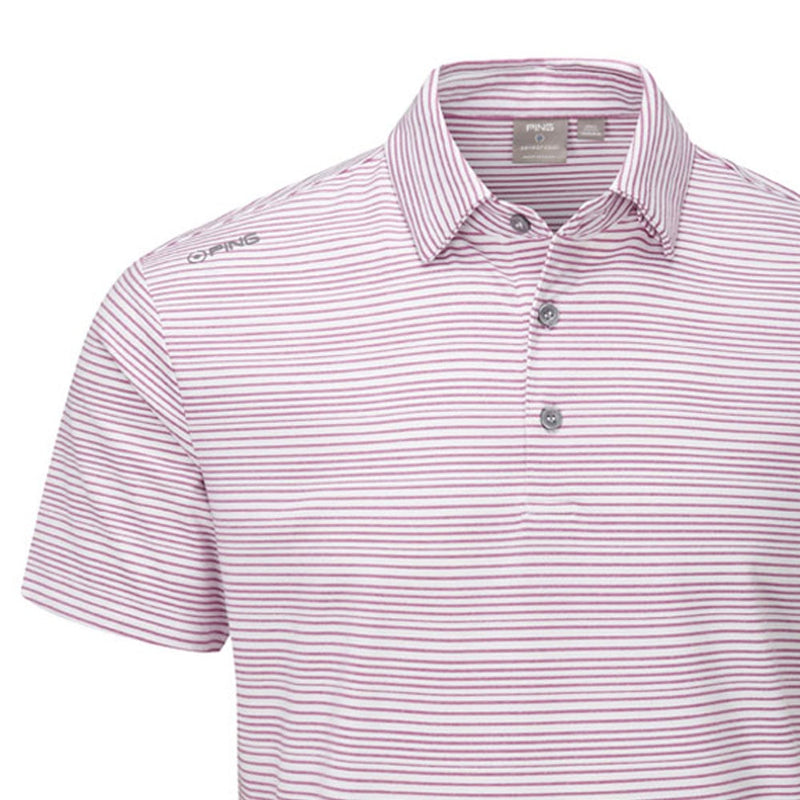 Ping Alexander Polo Shirt - White/Raspberry