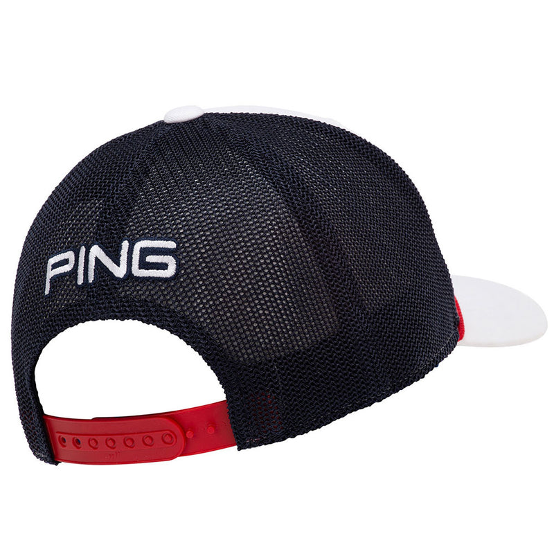 Ping All American Trucker Cap - White/Navy/Red