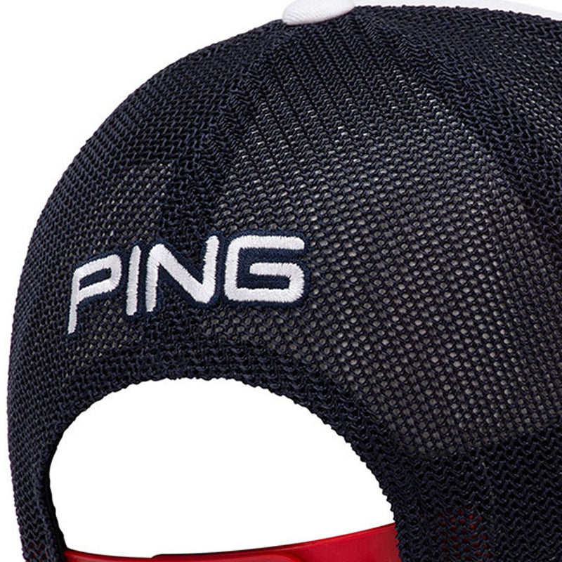 Ping All American Trucker Cap - White/Navy/Red