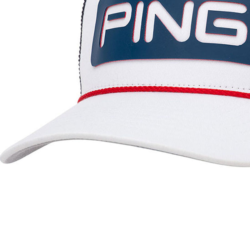 Ping All American Trucker Cap - White/Navy/Red